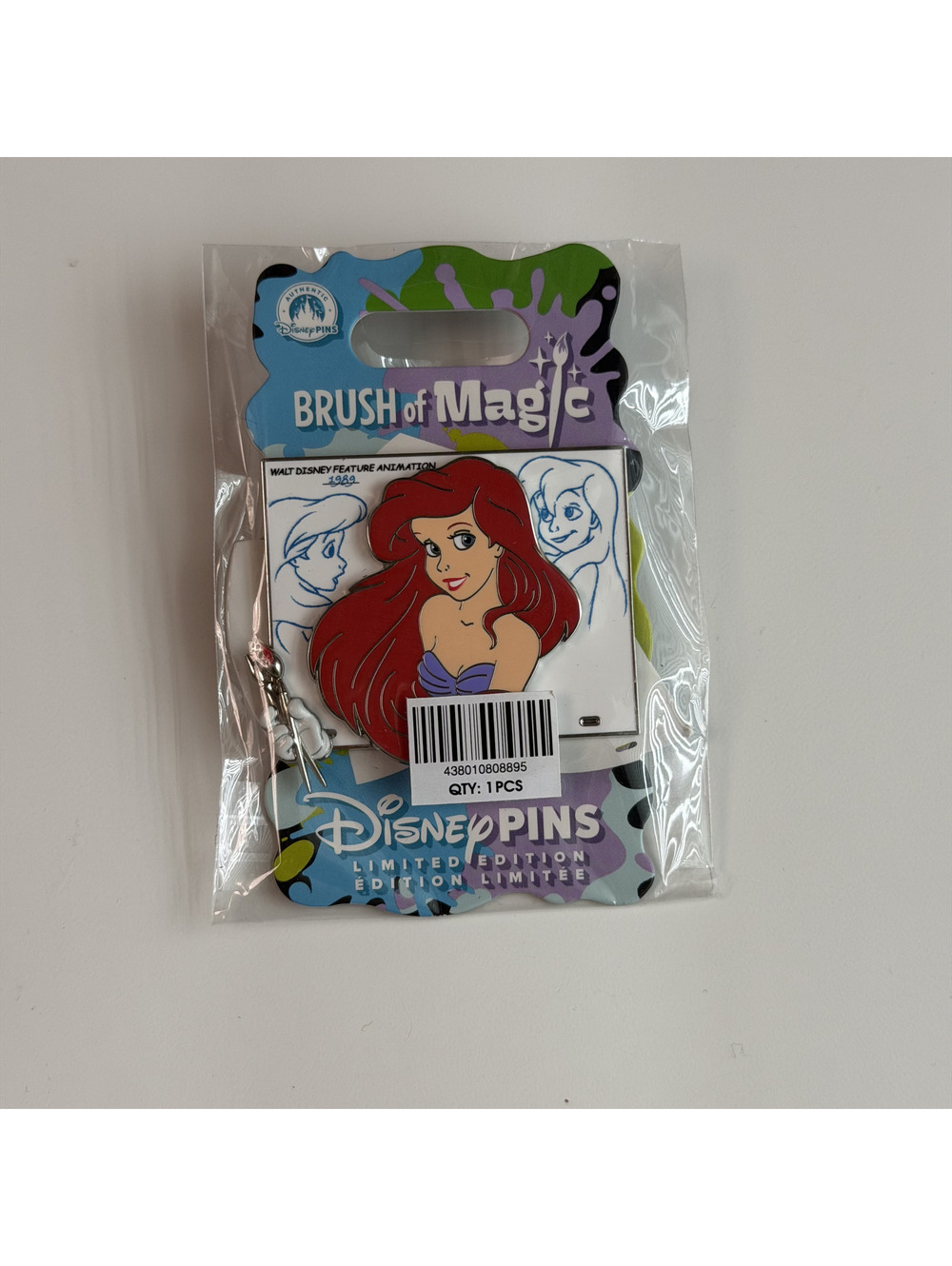 Disney Parks 2026 Brush of Magic Pin Ariel The Little Mermaid LE 3750